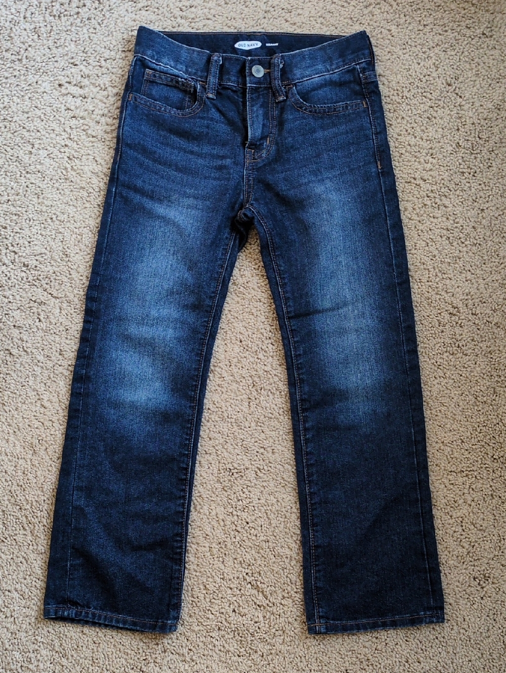 Old Navy Boys Dark Blue Straight-Leg Jeans